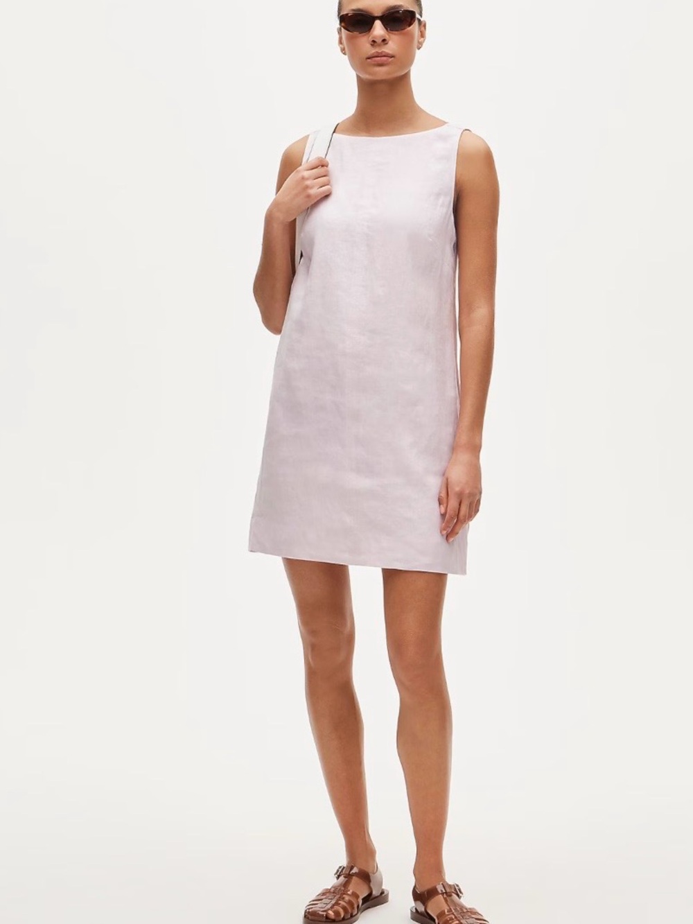 Madewell Sleeveless Shift Dress in Pale Lilac